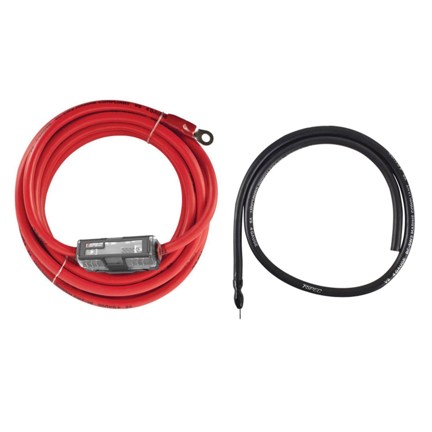 T-Spec V8-AK4 v8 SERIES 4-Gauge 1,500-Watt Amp Installation Kit with RCA Cables