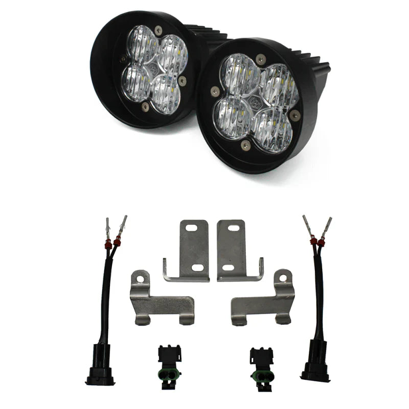 Baja Designs Toyota Tacoma (2012+)/Tundra (2014-21)/4Runner (2010+) LED Fog Light Kit, Squadron Sport (Clear)