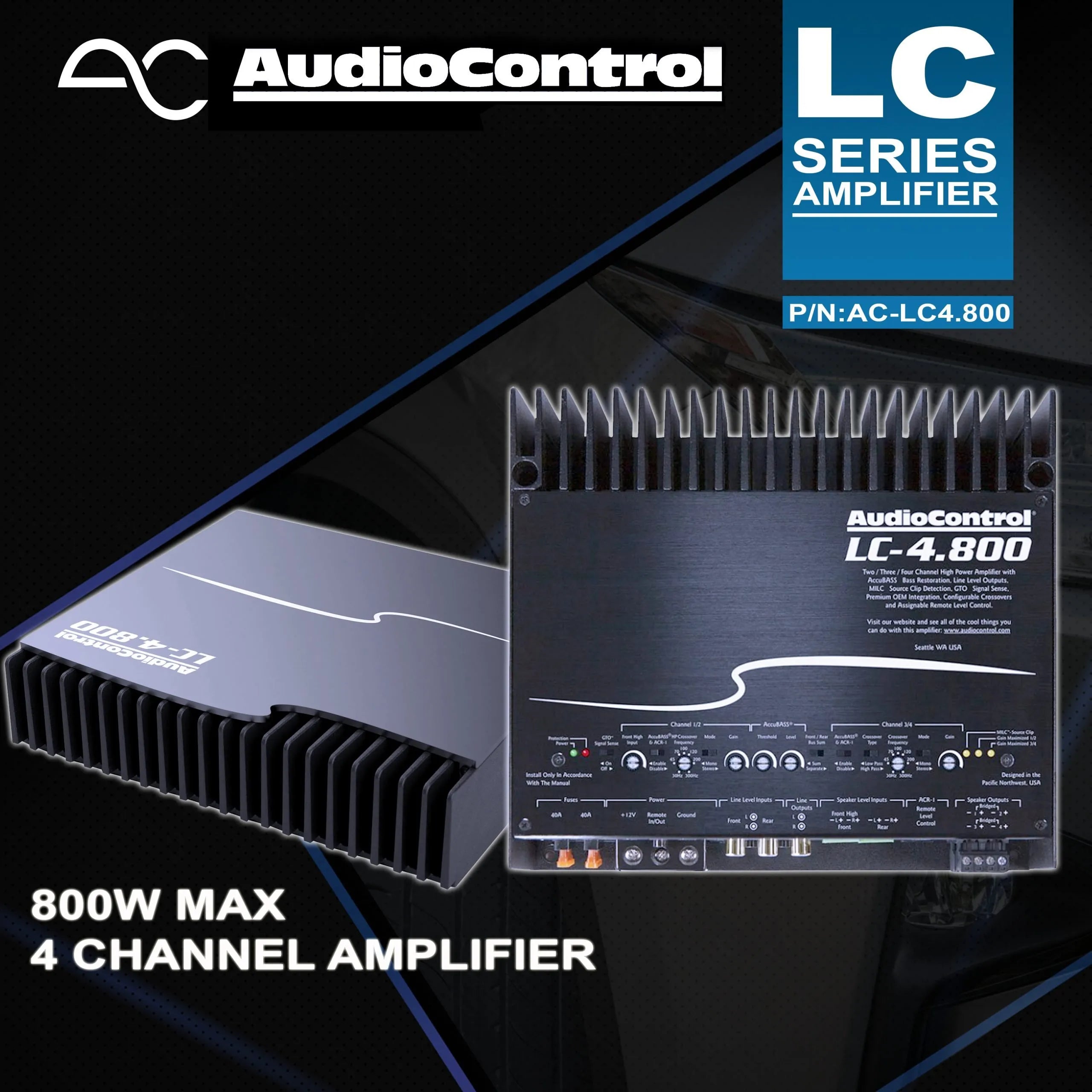 AudioControl AC-LC-4.800 4-Channel LC Series Amplifier