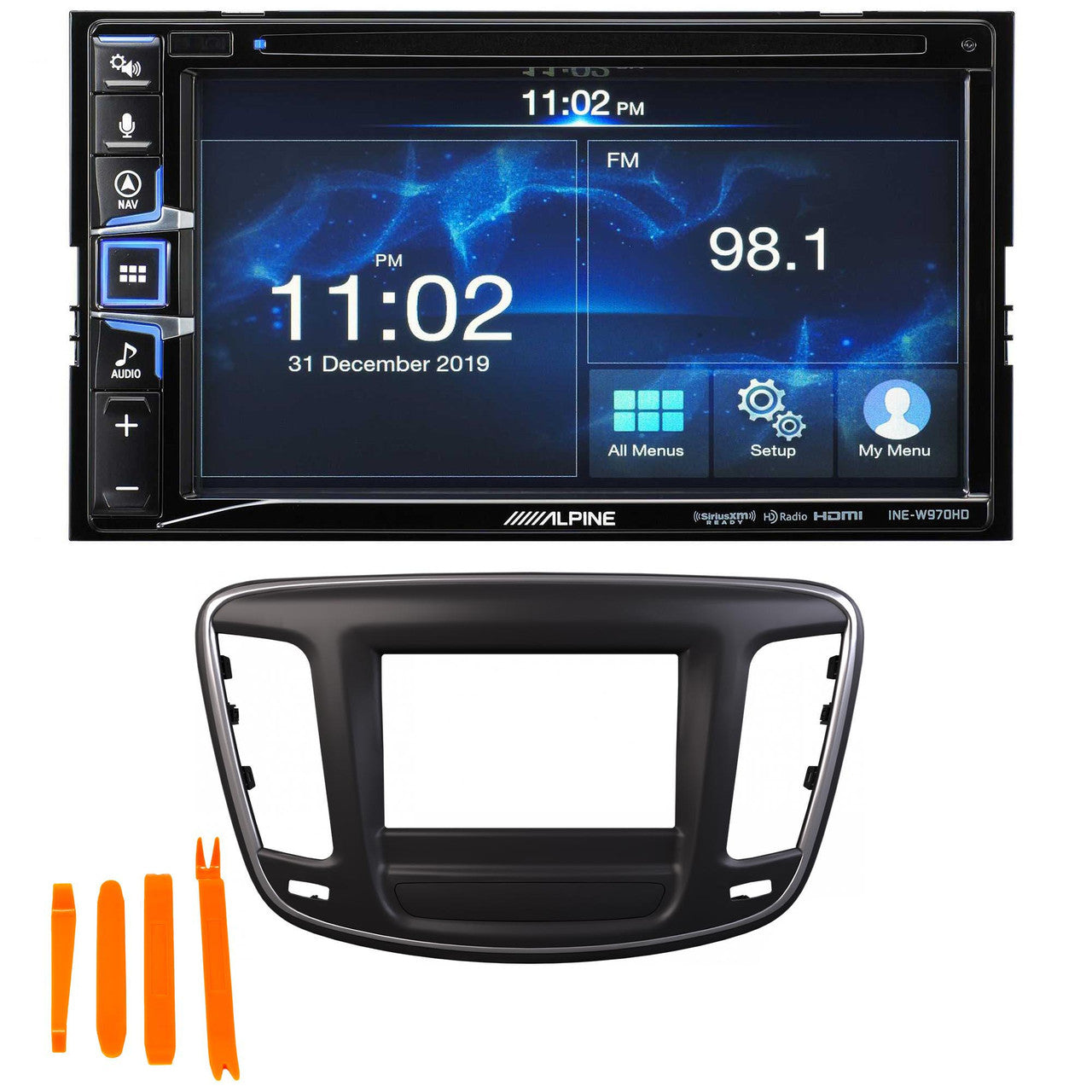 Alpine Bundle- 6.5-Inch Nav Receiver and iDatalink KIT-C200 2015-17 Chrysler 200 Installation Kit