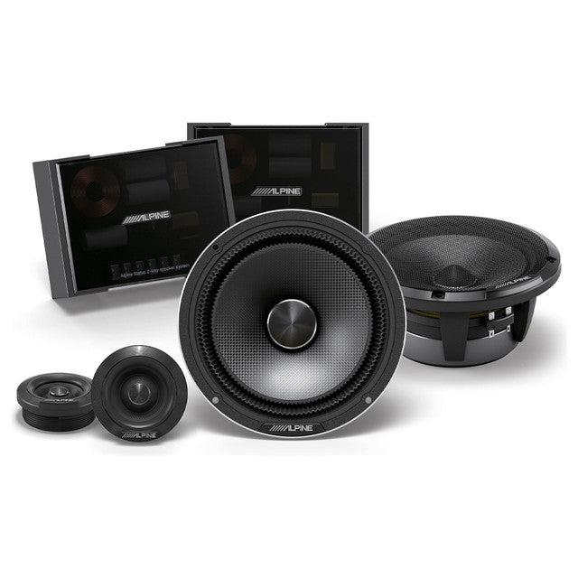 Alpine 2 Pairs HDZ-65CS Alpine Status Series Hi-Res 6.5” 2-Way Slim-fit Component Speaker Set