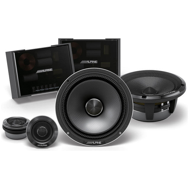 Alpine 2 Pairs HDZ-65C Alpine Status Series Hi-Res 6.5” 2-Way Component Speaker Set
