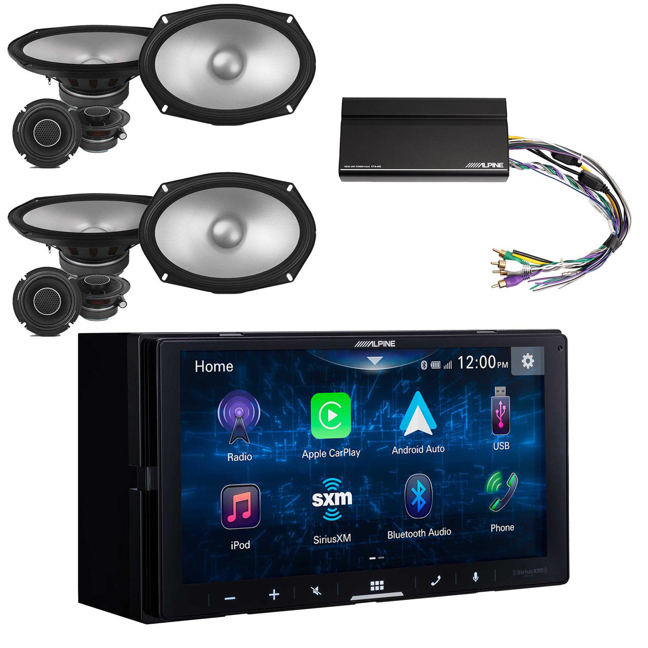 Alpine iLX-W670 Digital Multimedia Receiver & 2 Pairs Alpine S2-S69C Type S 6x9
