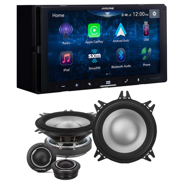 Alpine iLX-W670 Digital Multimedia Receiver & 1 Pair Alpine S2-S40C Type S 4