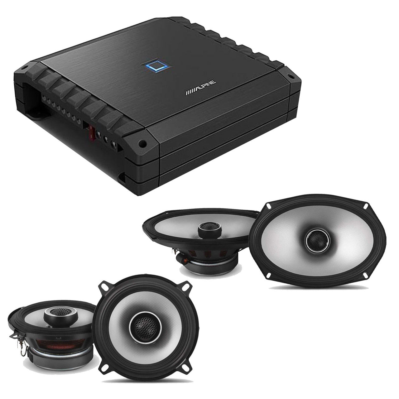 Alpine S2-A36F S-Series Class-D 4-Channel Amp w/ S2-S69 6x9
