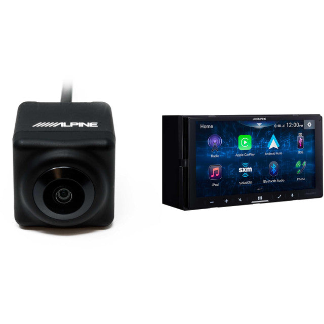 Alpine iLX-W670 7-inch Ultra-Shallow Digital Multimedia Receiver with HCE-C1100 Backup Camera Bundle