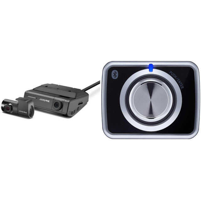 Alpine RUX-H02 Bass Knob & DVR-C320R Premium 1080P Night Vision Dash Camera Bundle