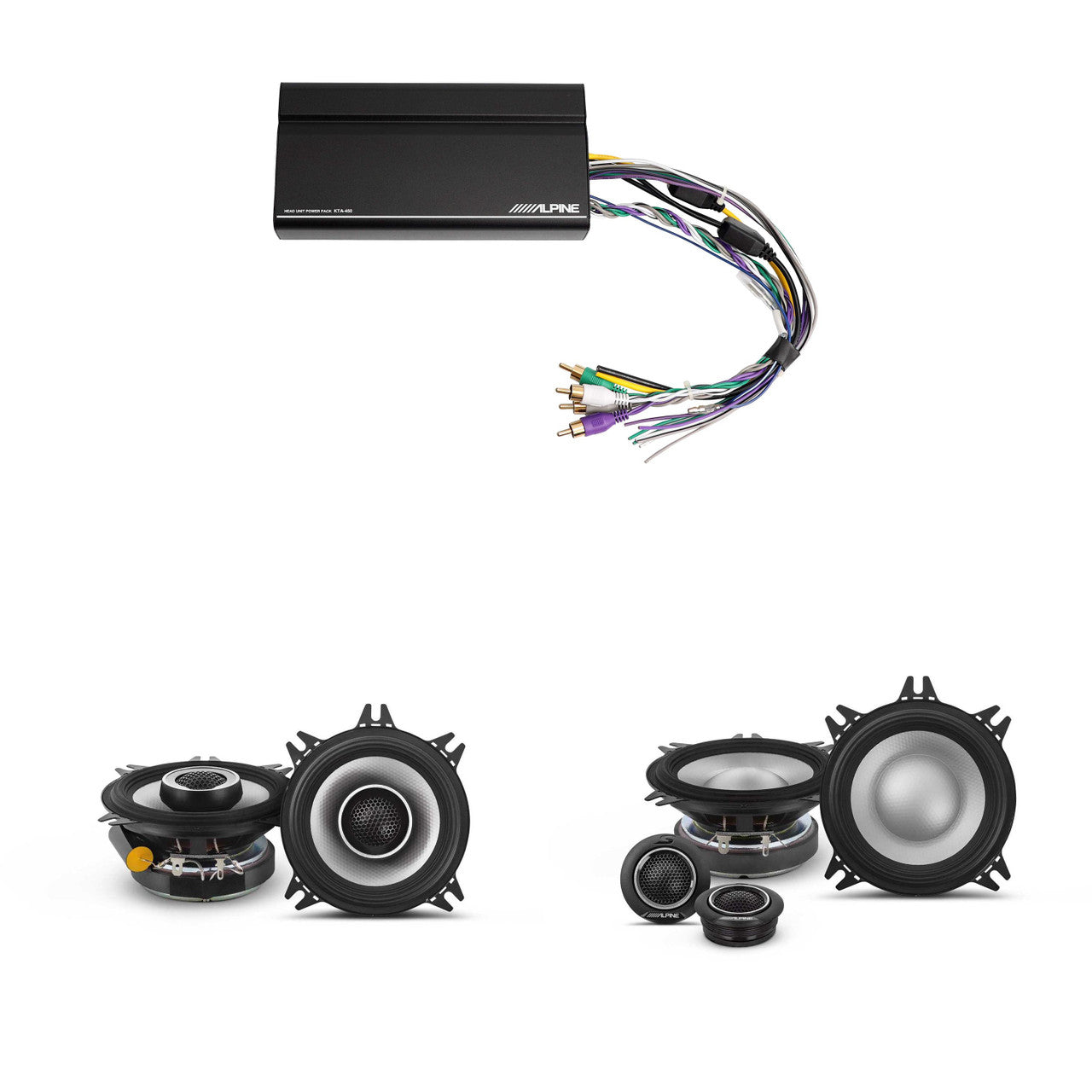 Alpine KTA-450 4 Ch.Power Pack Amp w/ S2-S40C & S2-S40 S-Series Speakers