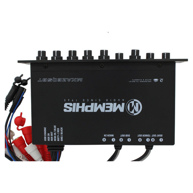 Memphis Audio MXAZEQ5BT Dual-Zone 5-Band Marine EQ with Bluetooth Input