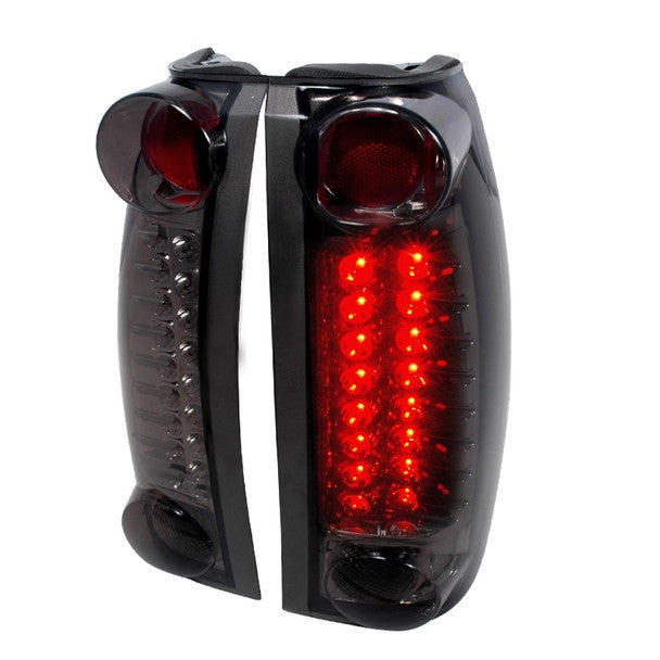 Spec-D 88-00 Chevy Silverado Sierra LED Tail Lights Black/Clear