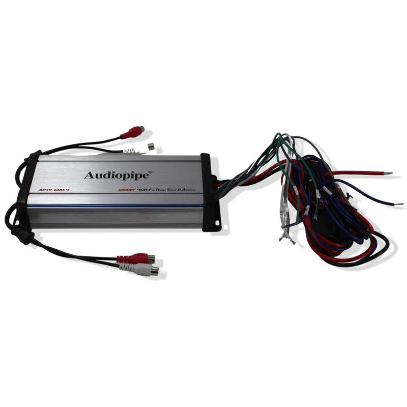 Audiopipe APTV1000.4 1200W 4-Channel Marine Waterproof Amplifier