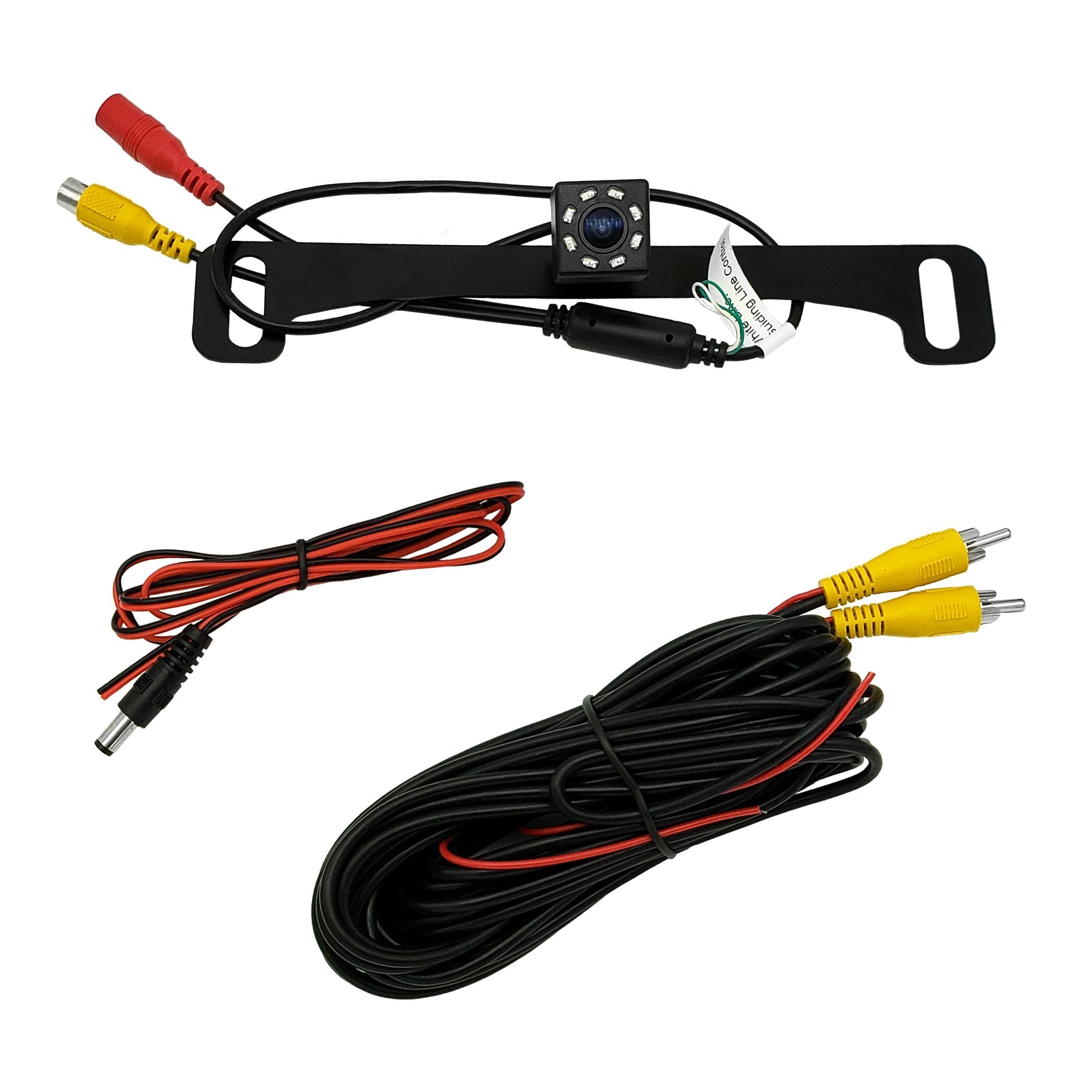Master Tailgaters Small License Plate Frame Backup or Front Camera with 8 IR LED Night Vision, IP68 Waterproof, and 170° Wide Angle Camera