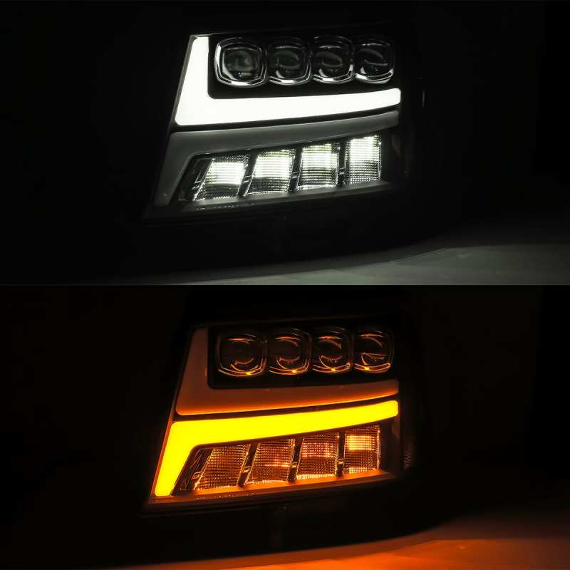 AlphaRex 07-14 Chevrolet Tahoe/Suburban/07-13 Avalanche NOVA-Series LED Projector Headlights Black
