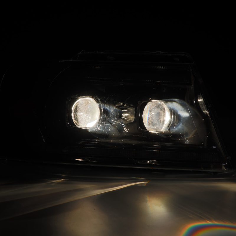 AlphaRex 04-08 Ford F150 / 06-08 Lincoln Mark LT LUXX-Series LED Projector Headlights Alpha-Black