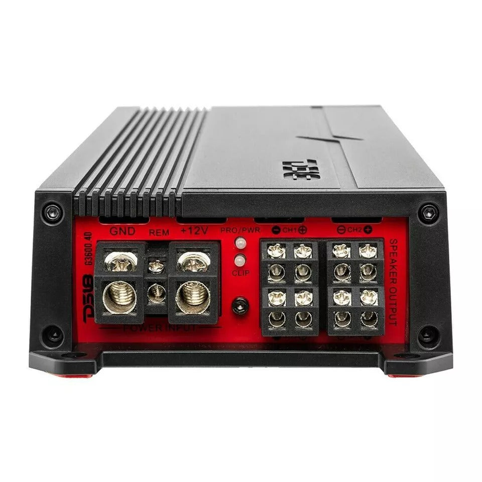 DS18 G3600.6D 3600W Max 6-Channel Class-D Stereo Full Range Car Audio Amplifier