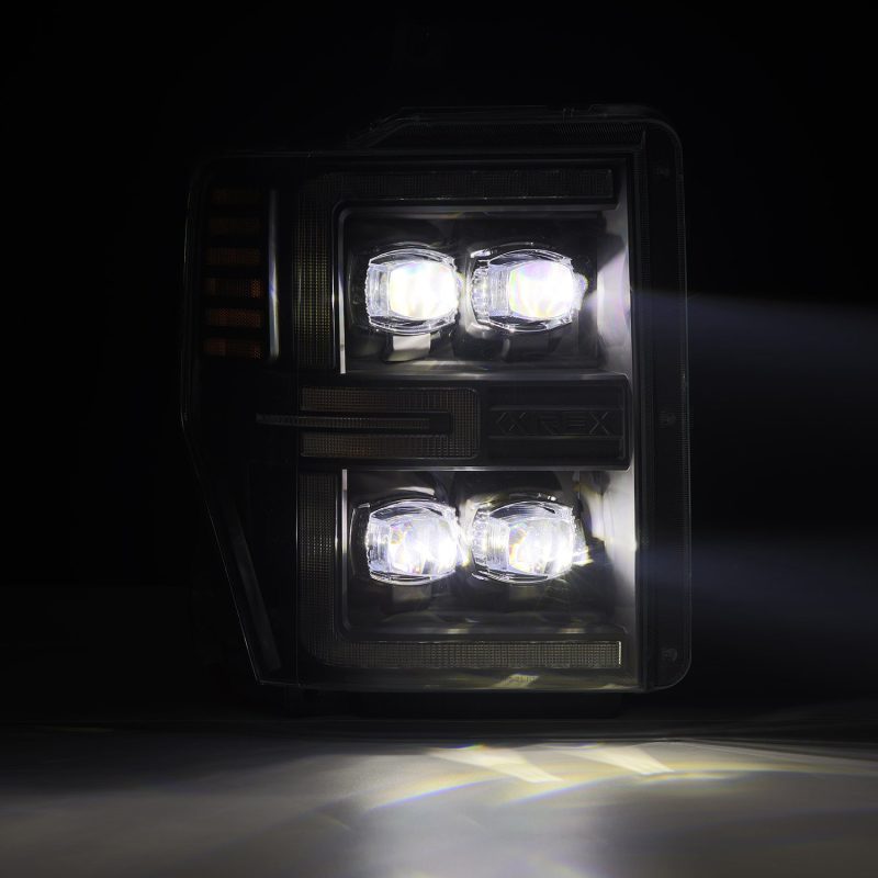 AlphaRex 08-10 Ford Super Duty/Excursion NOVA-Series LED Projector Headlights Black