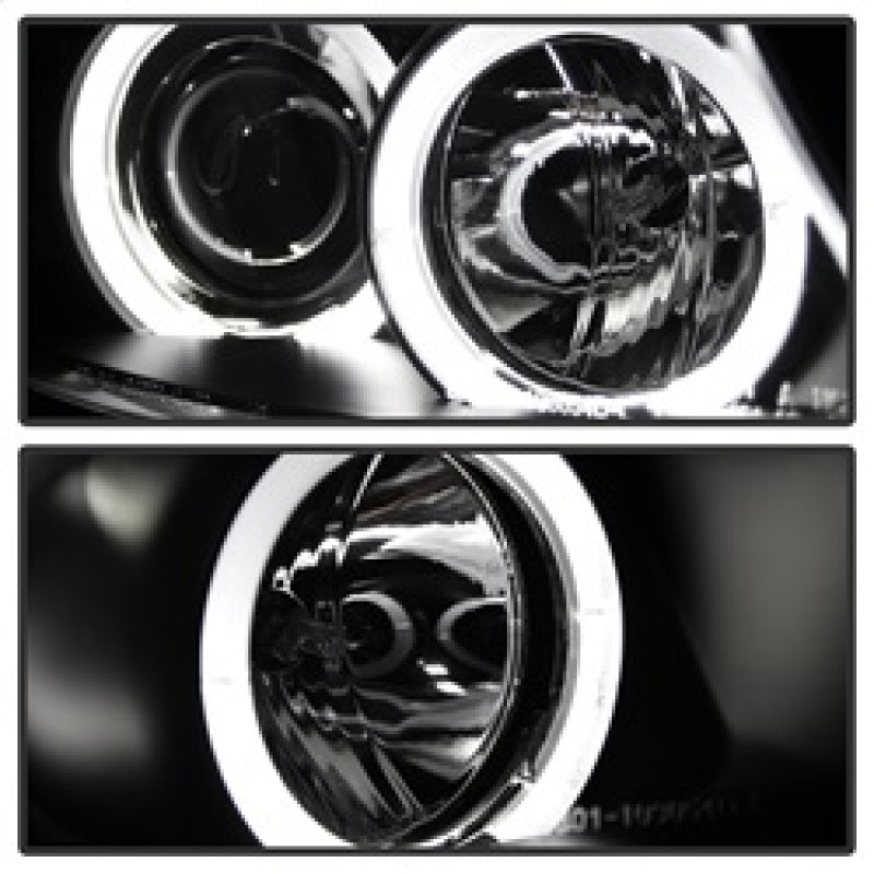 Spyder BMW E90 3-Series 06-08 Projector LED Halo Amber Reflector Rplc Bulb Blk PRO-YD-BMWE9005-AM-BK