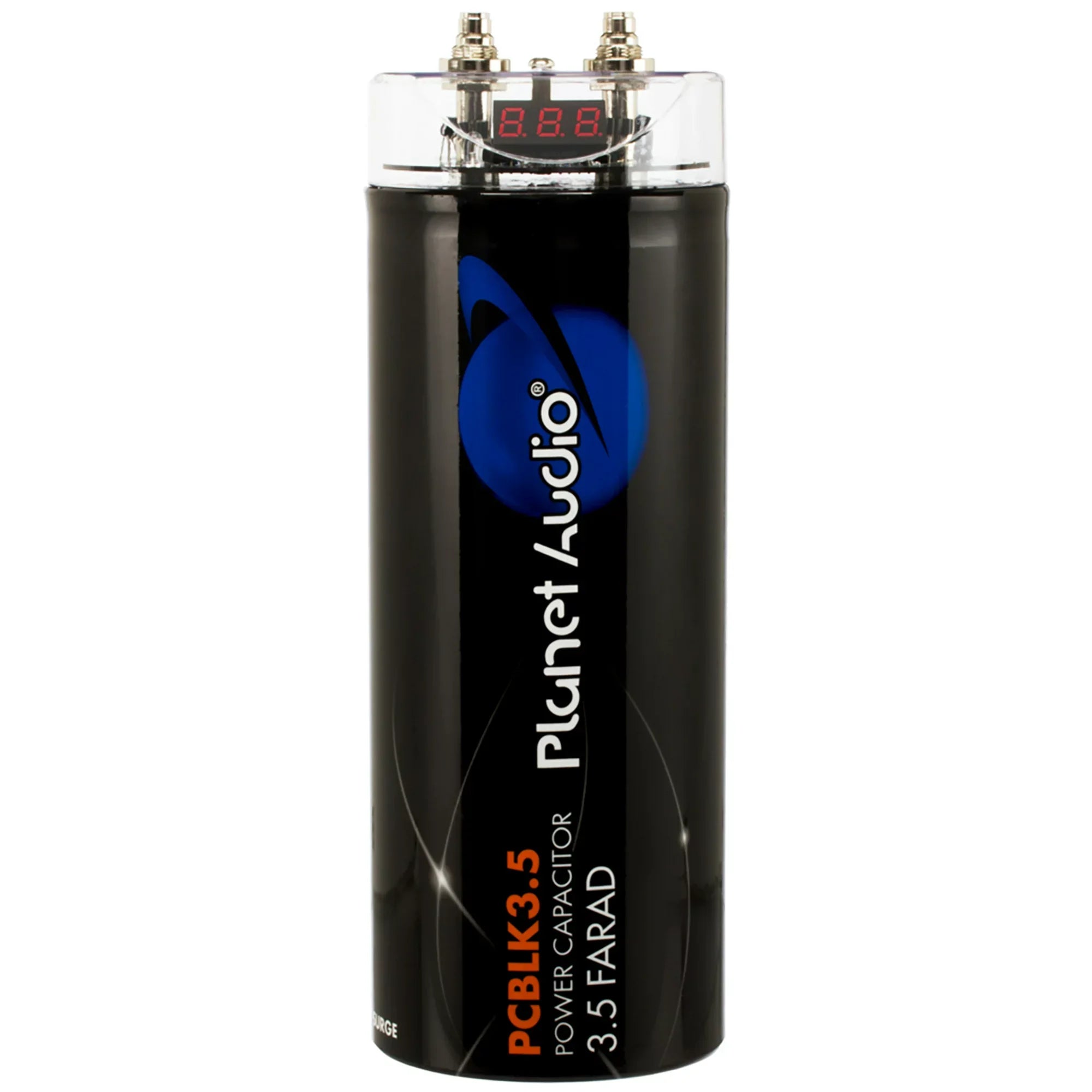 Planet audio PCBLK3.5 Farad Capacitor with Digital Voltage Display, Black