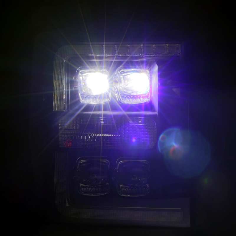 AlphaRex 11-16 Ford Super Duty NOVA-Series LED Projector Headlights Alpha-Black