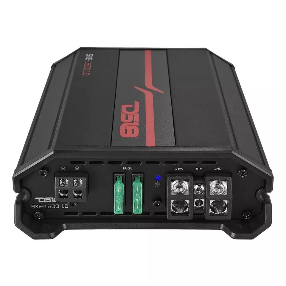 DS18 SXE-1500.1D/BK 1-CH Monoblock 1500W Peak Class-D Compact Amplifier (BLACK)