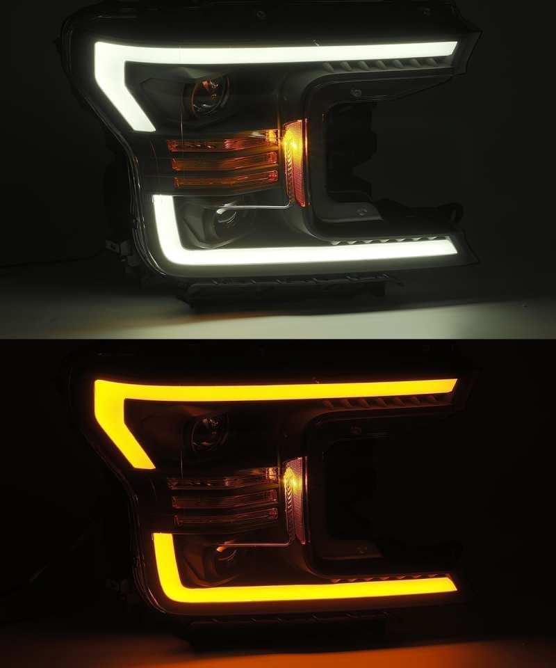 AlphaRex 18-20 Ford F150 LUXX-Series LED Projector Headlights Chrome