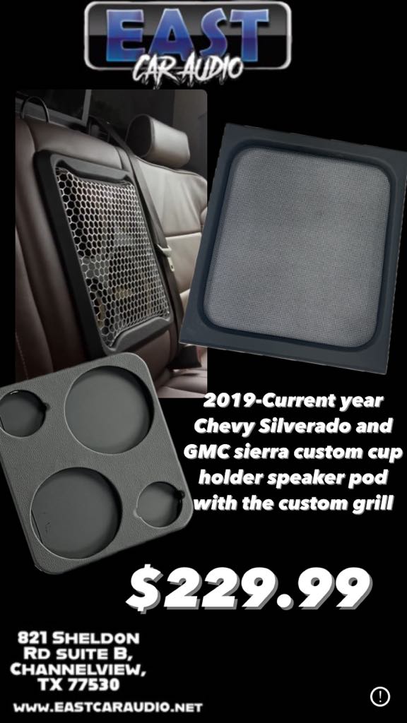 2014 - 2025 Chevy Silverado GMC Sierra Cup holder and Cover Plate Combo.