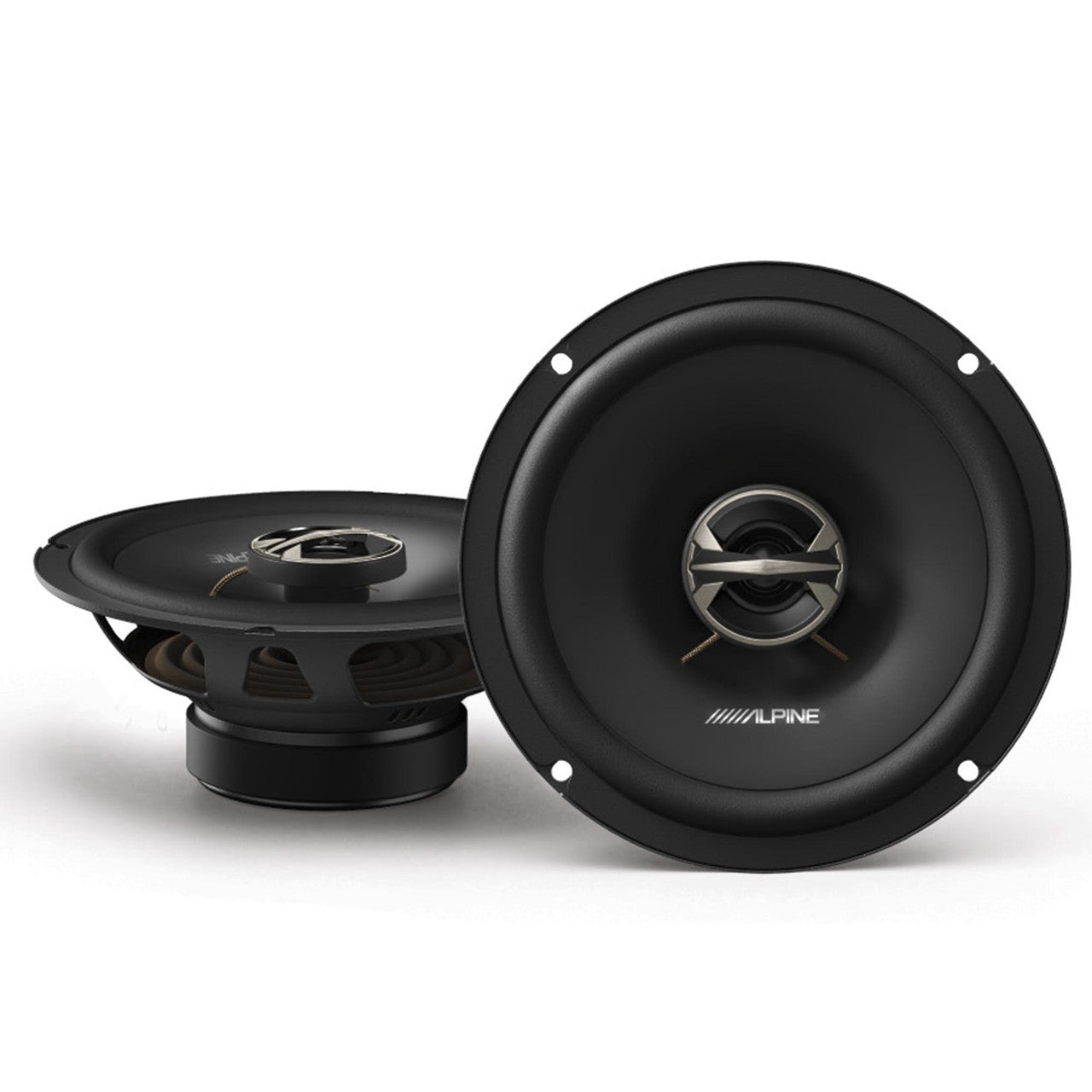 Alpine iLX-W770 Digital Multimedia Receiver with Wireless CarPlay and Android Auto Compatibility w/ (2) EL-E65-G Coaxial Speaker Set