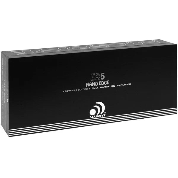 Massive audio EX5 - 120 Watts RMS x 4 @ 4 Ohm + 800 Watts @ 1 Ohm 5-CH Amplifier