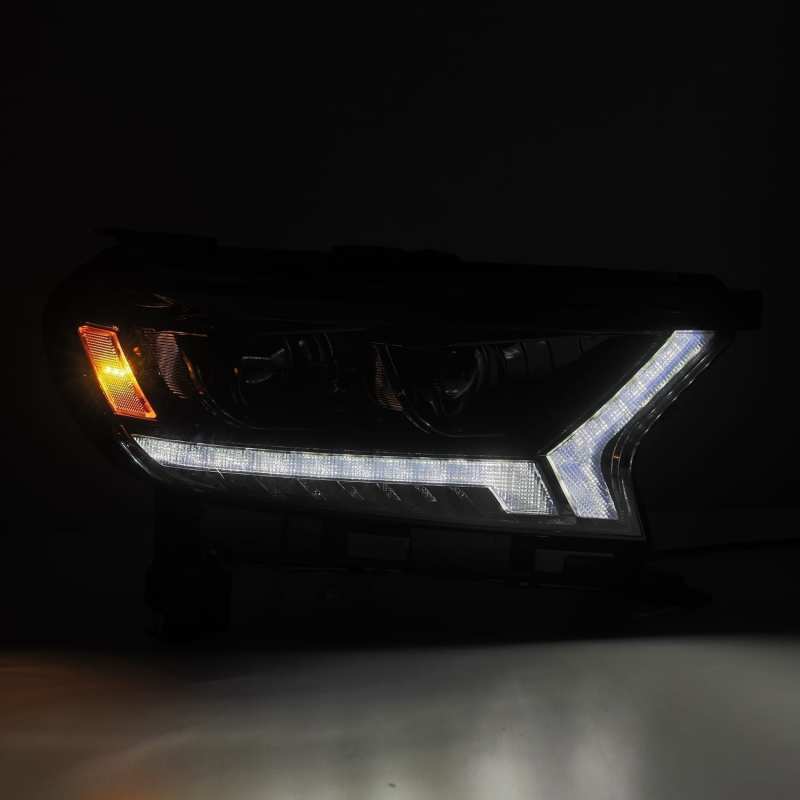 AlphaRex 19-23 Ford Ranger PRO-Series Halogen Projector Headlights Alpha-Black