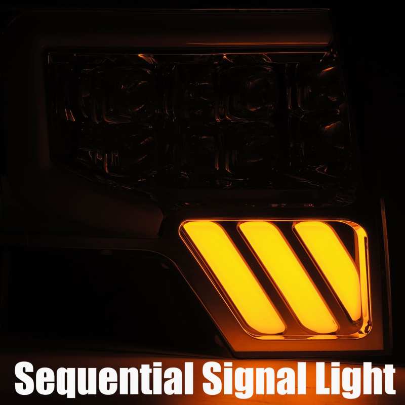 AlphaRex 09-14 Ford F150 NOVA-Series LED Projector Headlights Jet Black