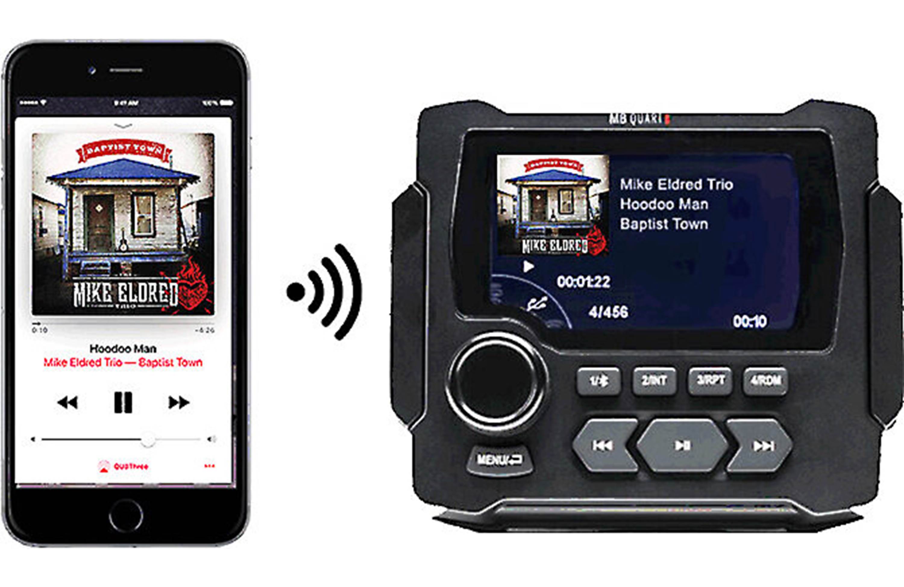 MB Quart MBQX-STG5-1 Stage 5 audio system with receiver, four 6-1/2