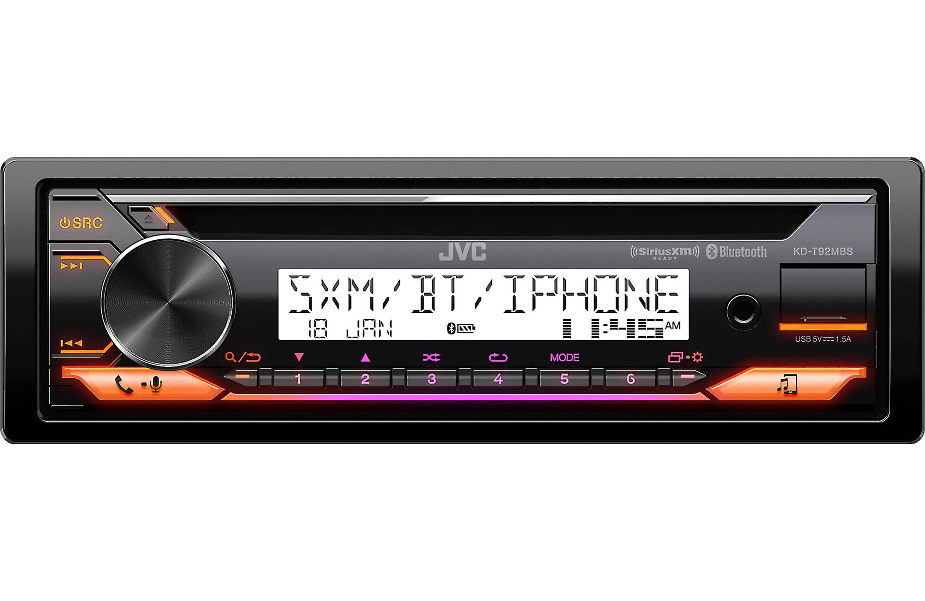 JVC KD-T92MBS CD receiver for Jeep, powersports or marine applications