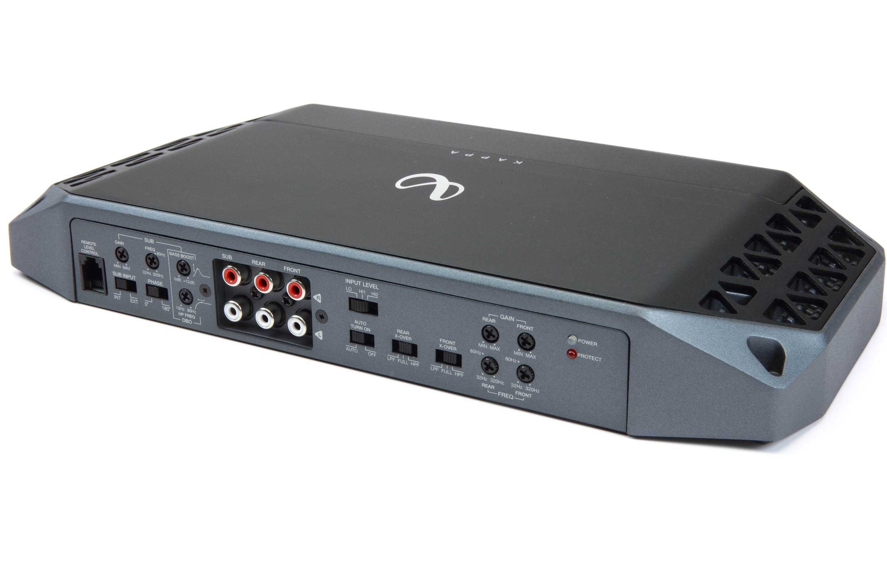 Infinity Kappa Five 5-channel car amplifier — 75 watts RMS x 4 at 4 ohms + 350 watts RMS x 1 at 2 ohms