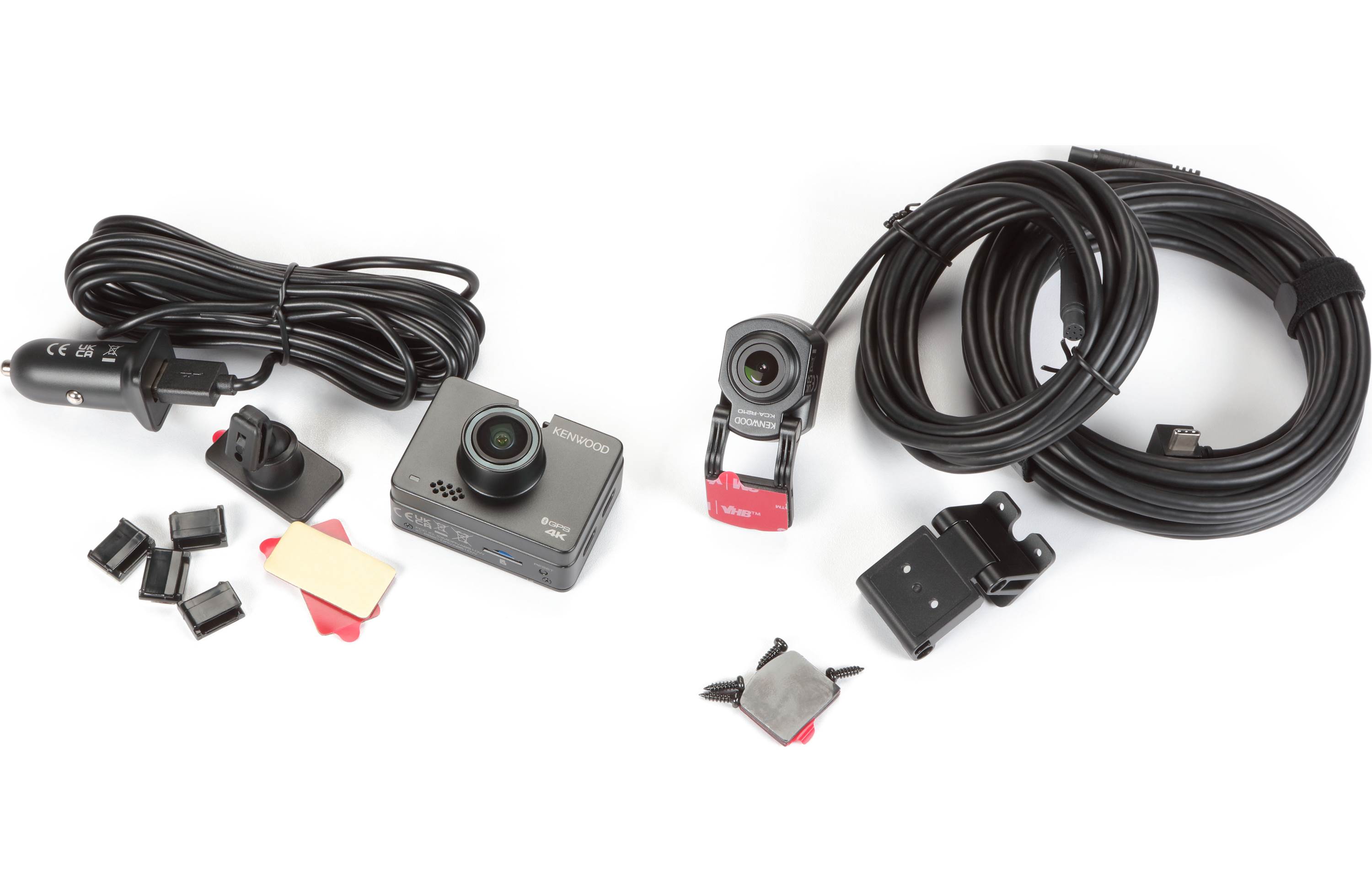 Kenwood DRV-A610WDP Compact 4K HD dash camera with 2