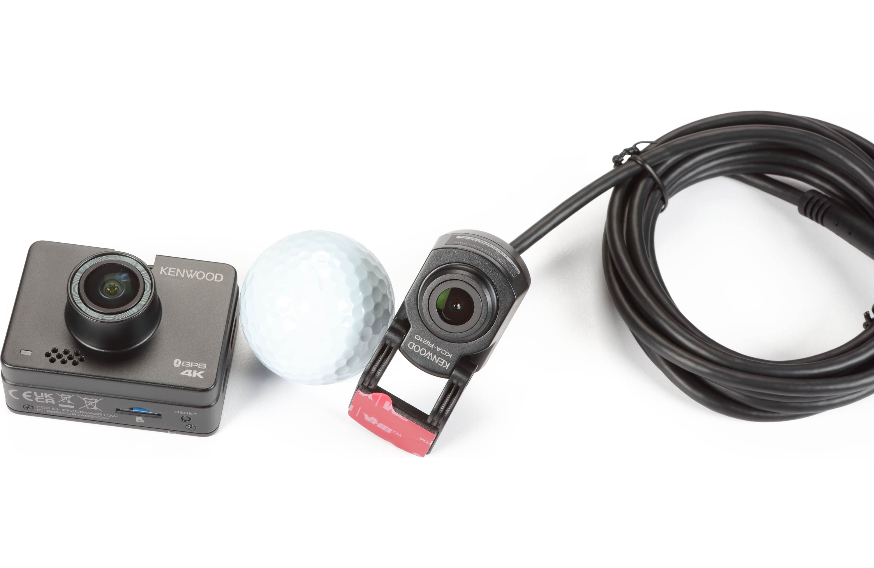 Kenwood DRV-A610WDP Compact 4K HD dash camera with 2