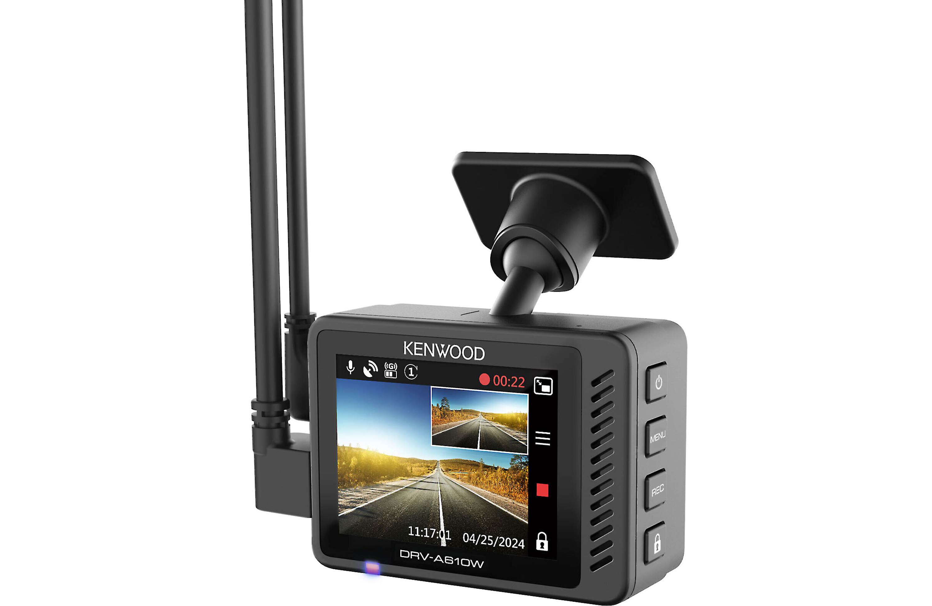 Kenwood DRV-A610WDP Compact 4K HD dash camera with 2