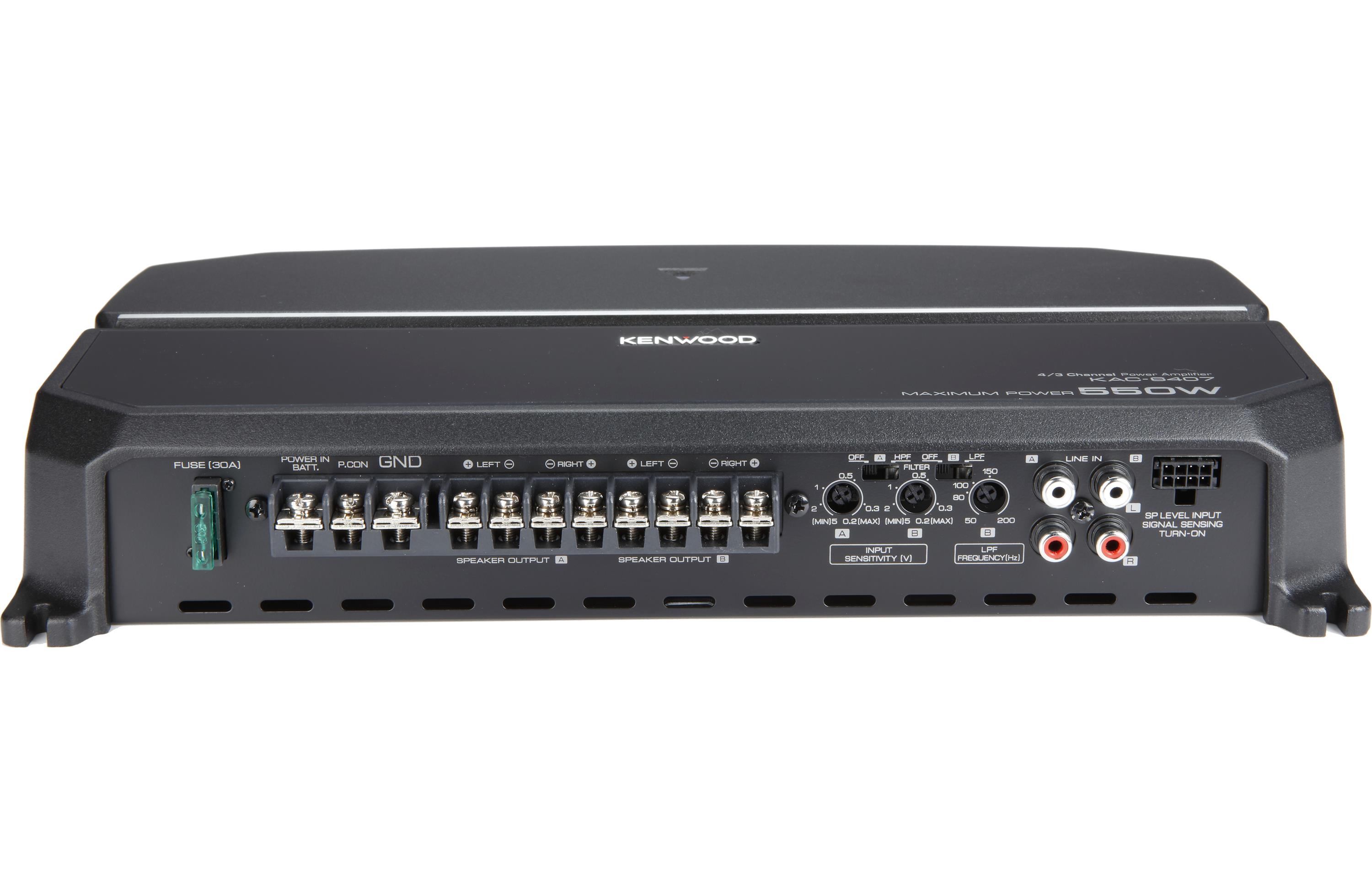 Kenwood KAC-6407 4-channel car amplifier — 40 watts RMS x 4