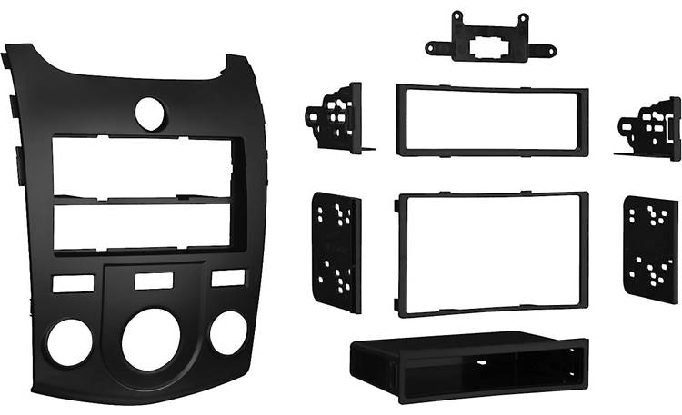 Metra 99-7338 Dash Kit Fits select 2010-13 Kia Forte models — single- or double-DIN radios (Matte Black)