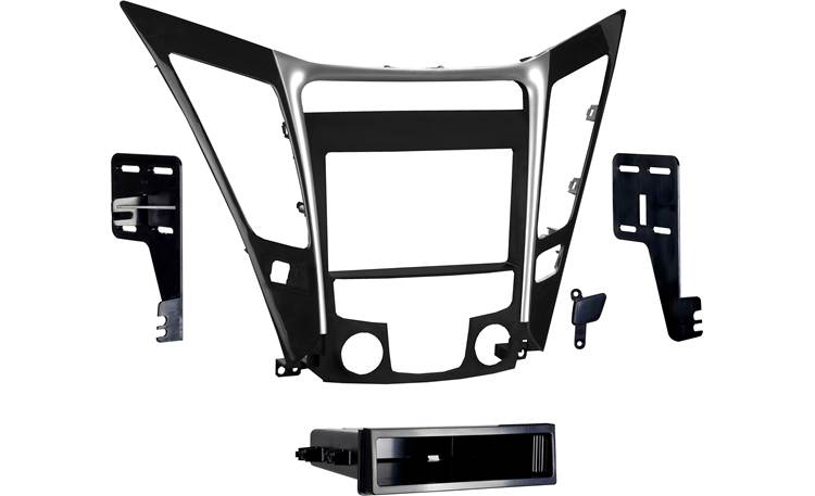 Metra 99-7342 Dash Kit Fits 2011-14 Hyundai Sonata with manual climate controls — single- or double-DIN radios (Black)