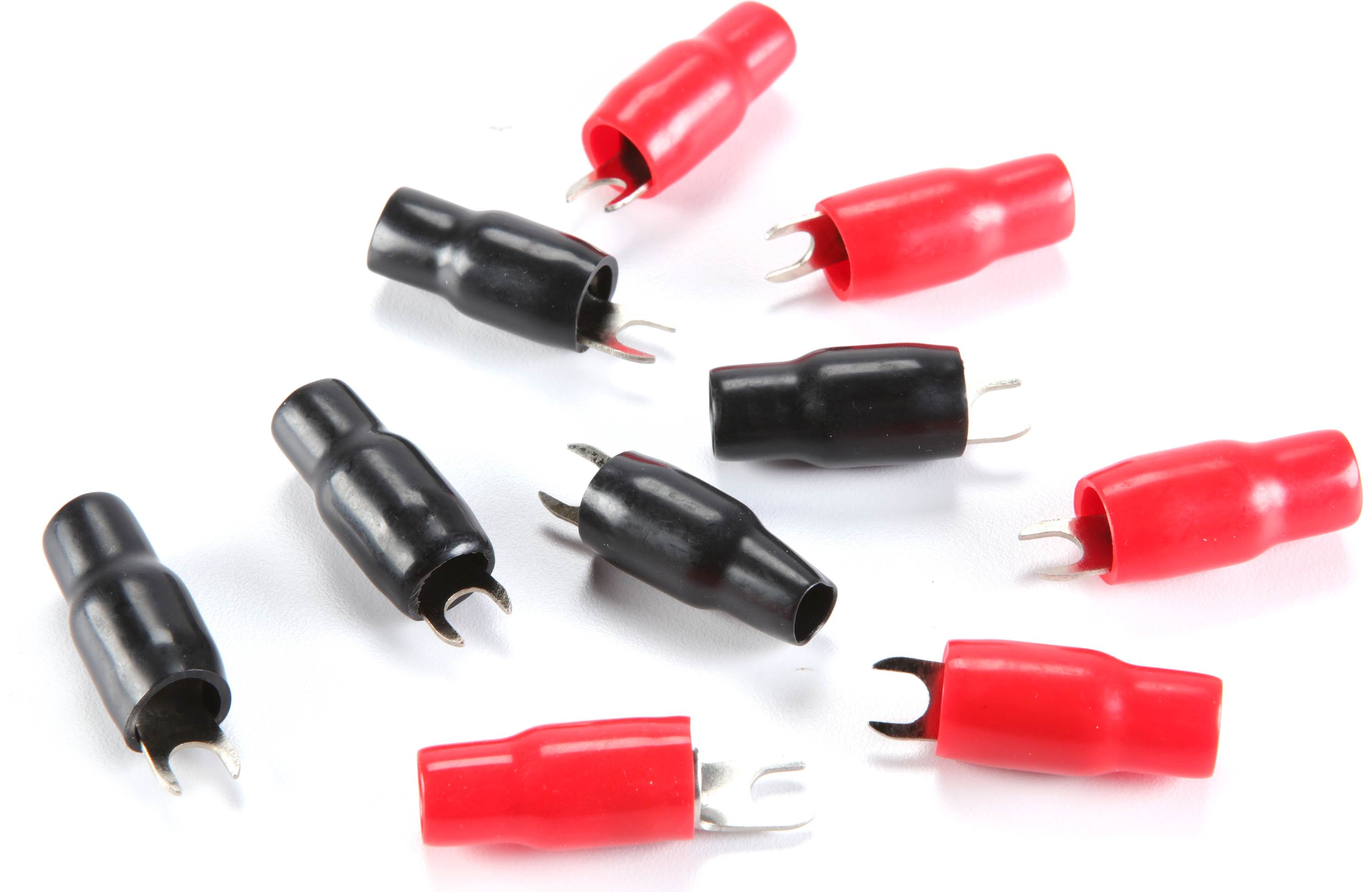 Install Bay US410 Crimp-on Spade 10-pack with 5 red and 5 black terminals