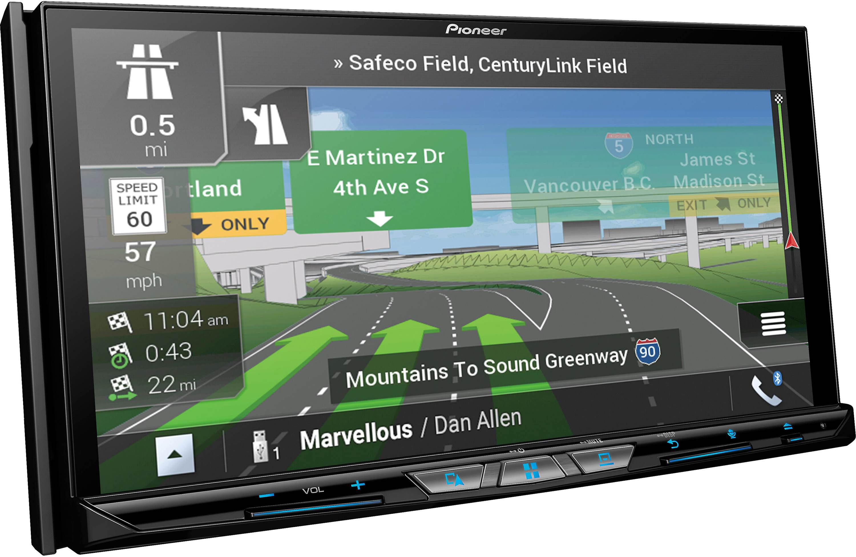 Pioneer AVIC-W8600NEX 7 inch Bullet Camera Multimedia Navigation Receiver - Black