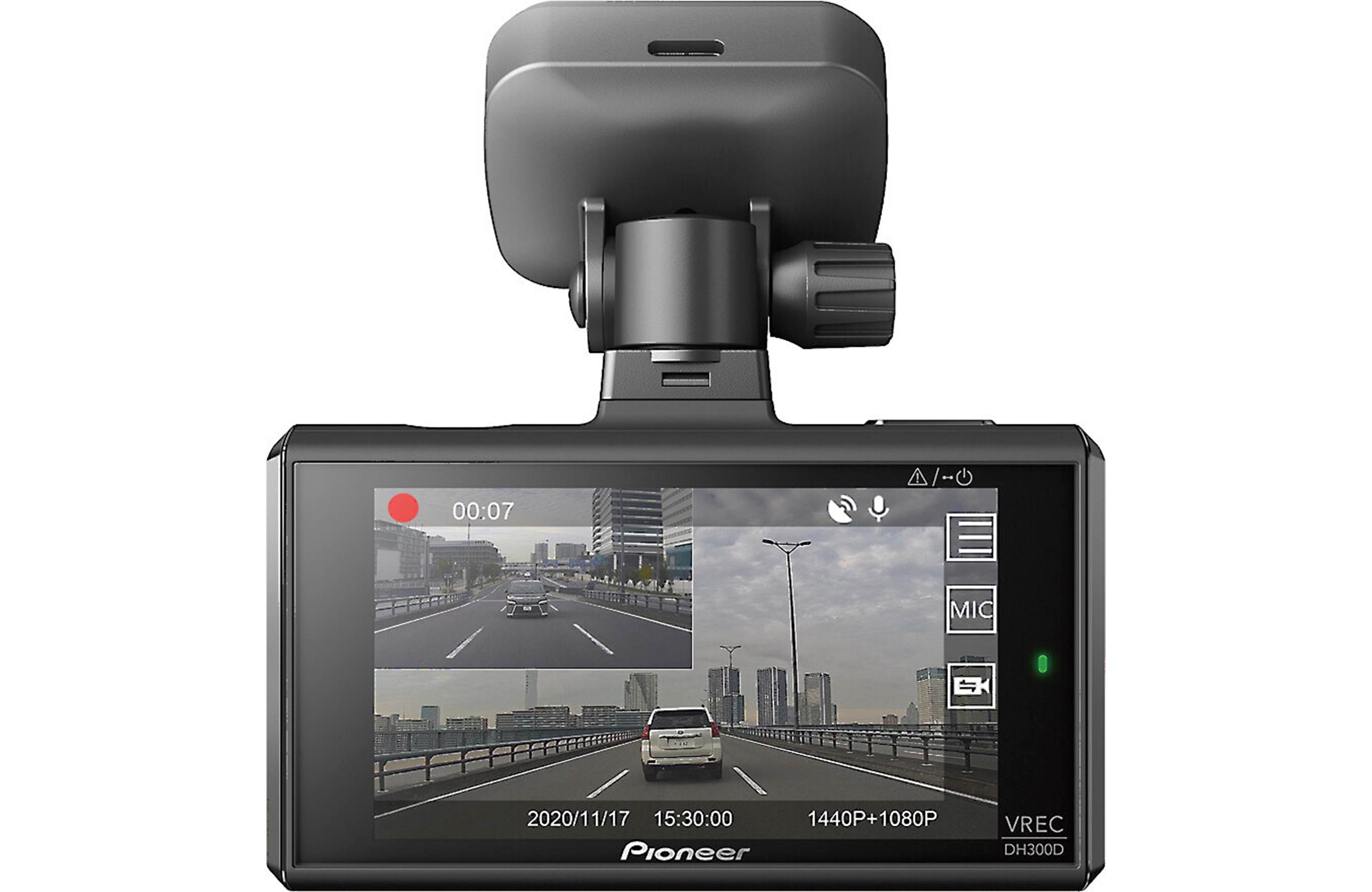Pioneer VREC-DH300D HD dash cam with rear-view cam