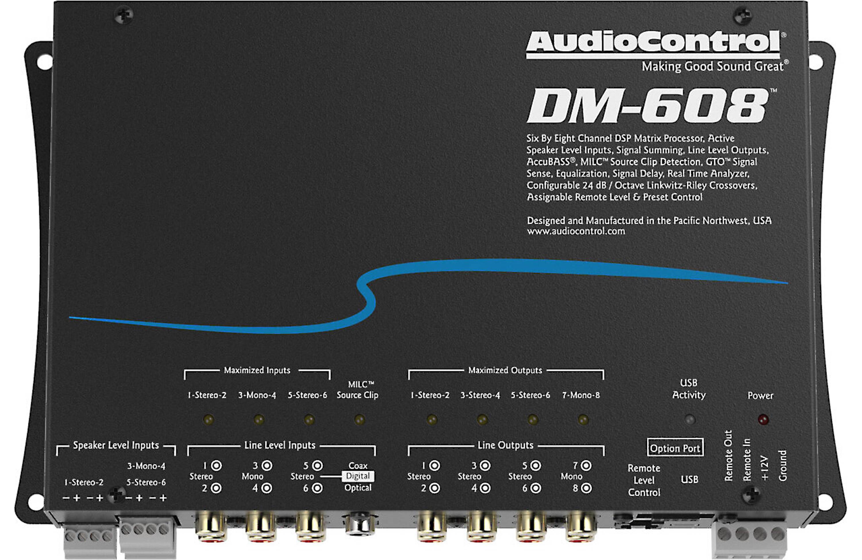 AudioControl DM-608 Digital signal processor — 6 inputs, 8 outputs