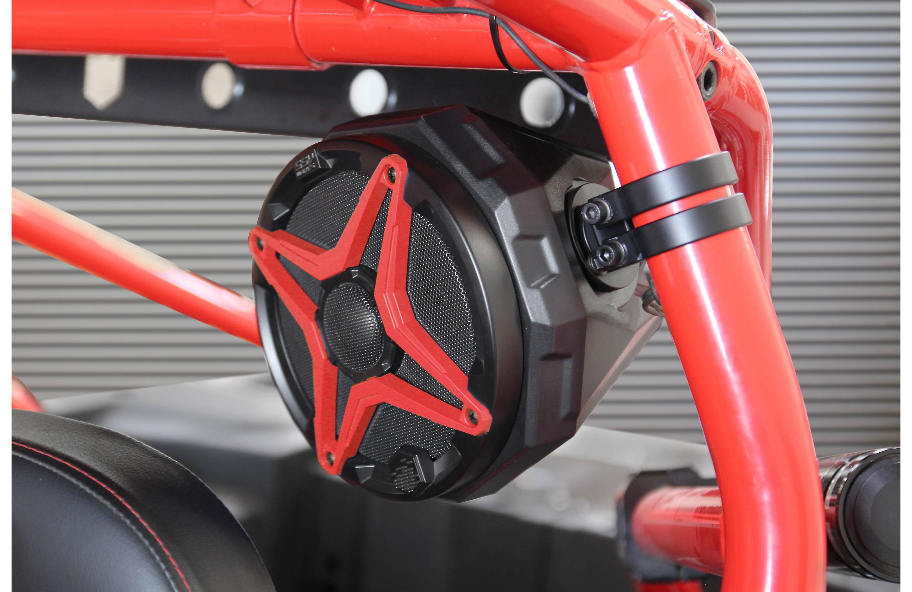 SSV Works US2-C65/185A Cage-mount speaker pods with SSV Works 6-1/2