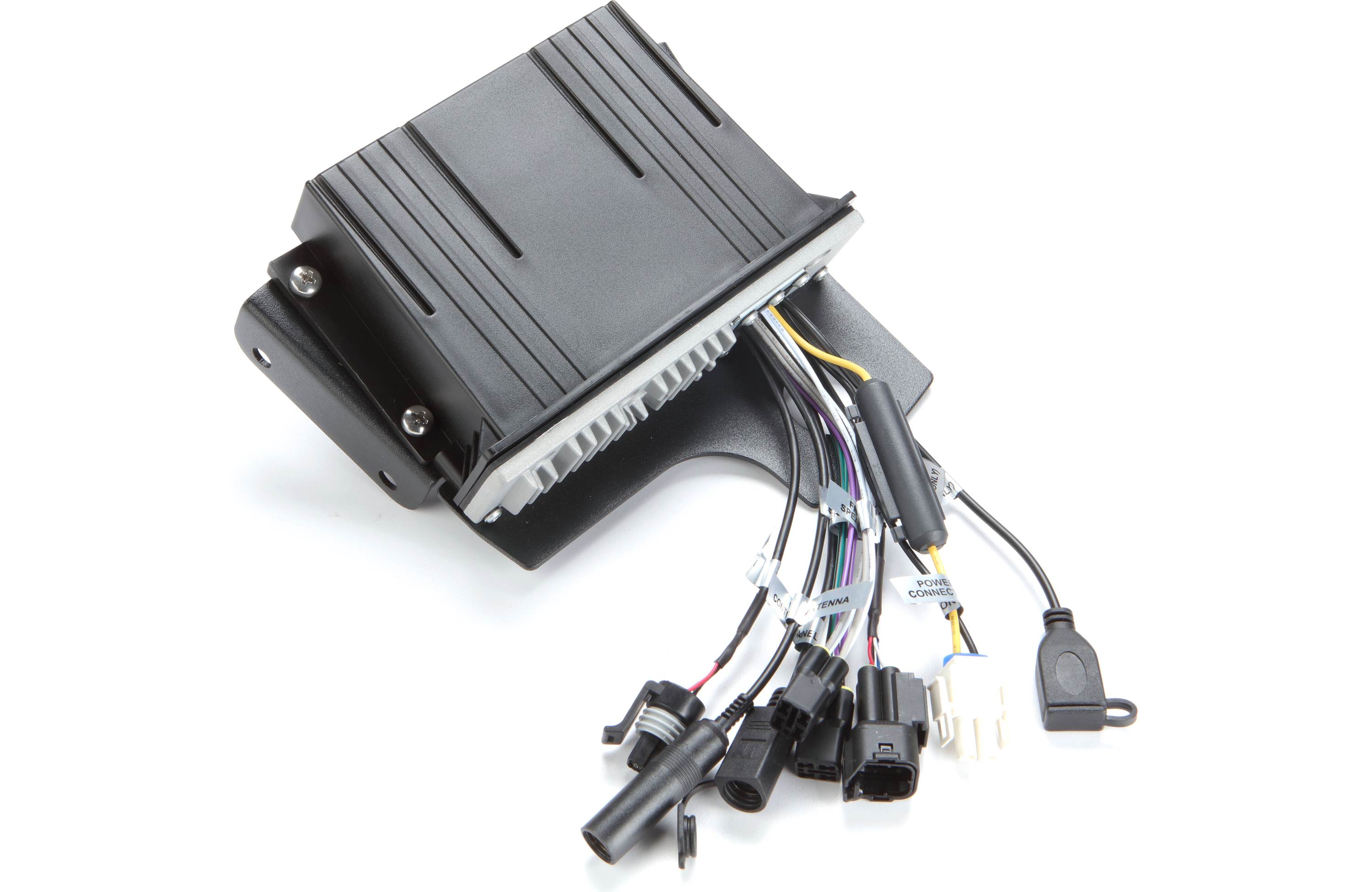 SSV Works RKR-2K 2-speaker audio kit for the Can-Am Ryker — includes the MRB3 Bluetooth controller and two Kicker 4