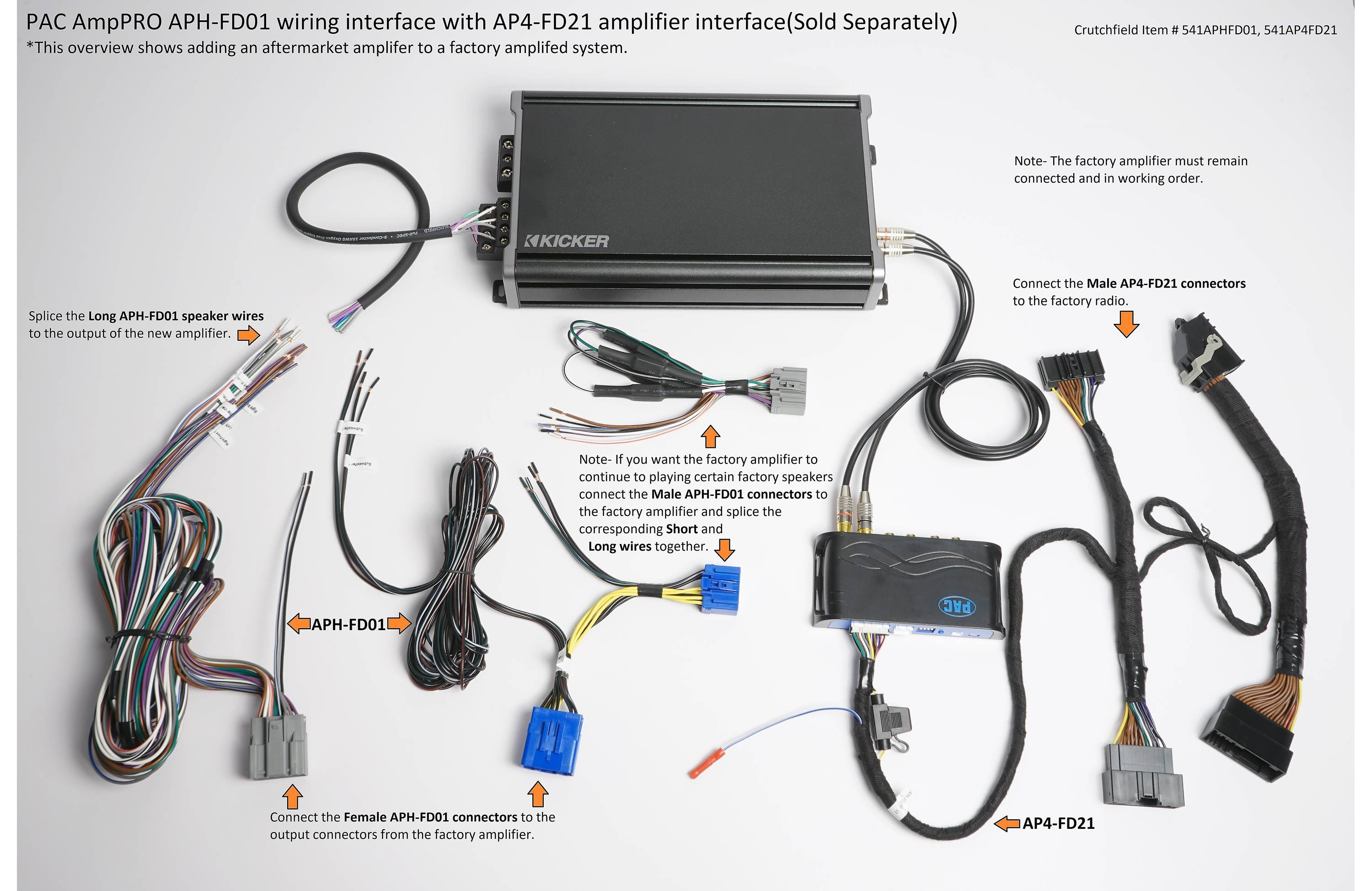 PAC APH-FD01 Wiring Interface 2007-2017 Ford and Lincoln vehicles