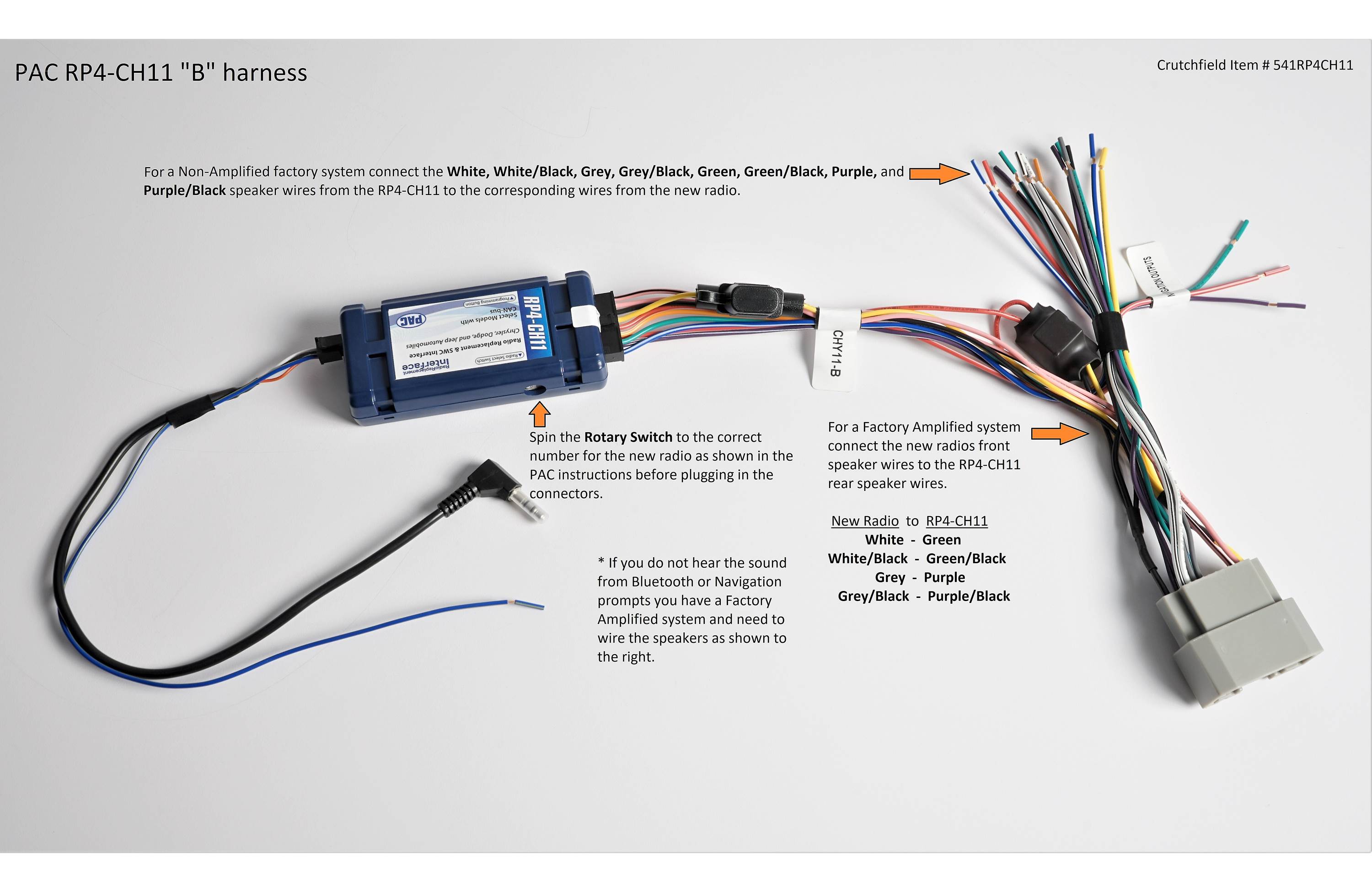 PAC RP4-CH11 Wiring Interface in select 2005-20 Chrysler-built models