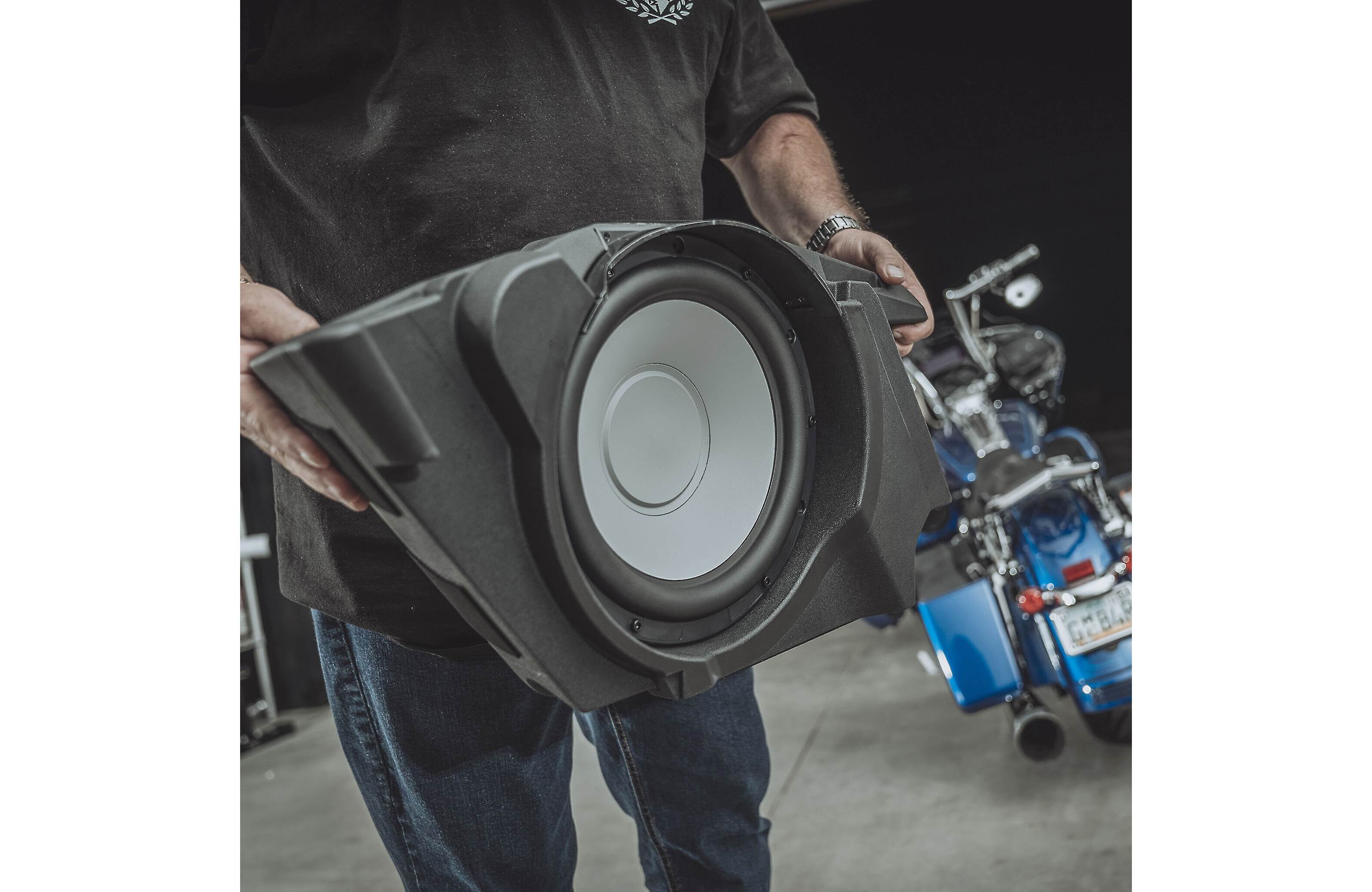 Rockford Fosgate HD14-SBSUB Saddlebag subwoofer kit for select 2014-up Harley-Davidson® motorcycles