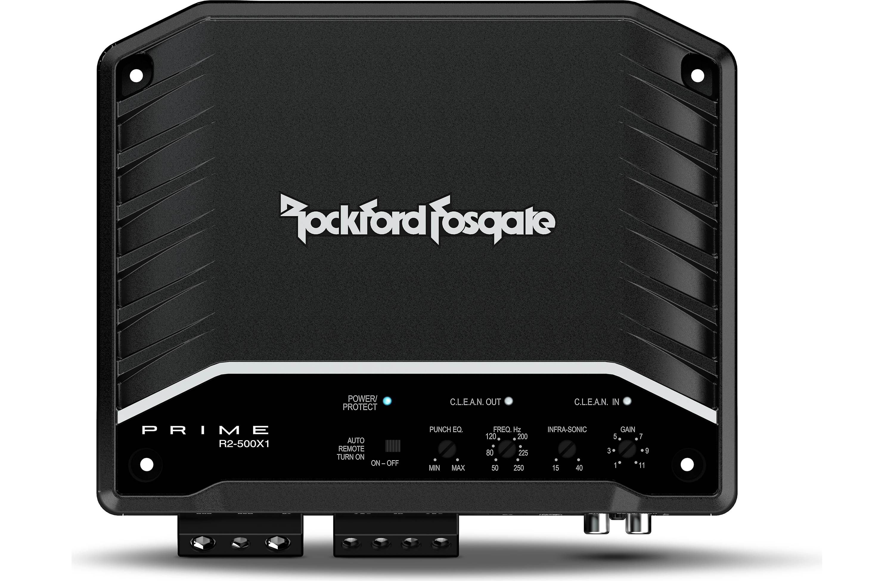 Rockford Fosgate R2-500X1 Prime Series mono subwoofer amplifier — 500 watts RMS x 1 at 2 ohms