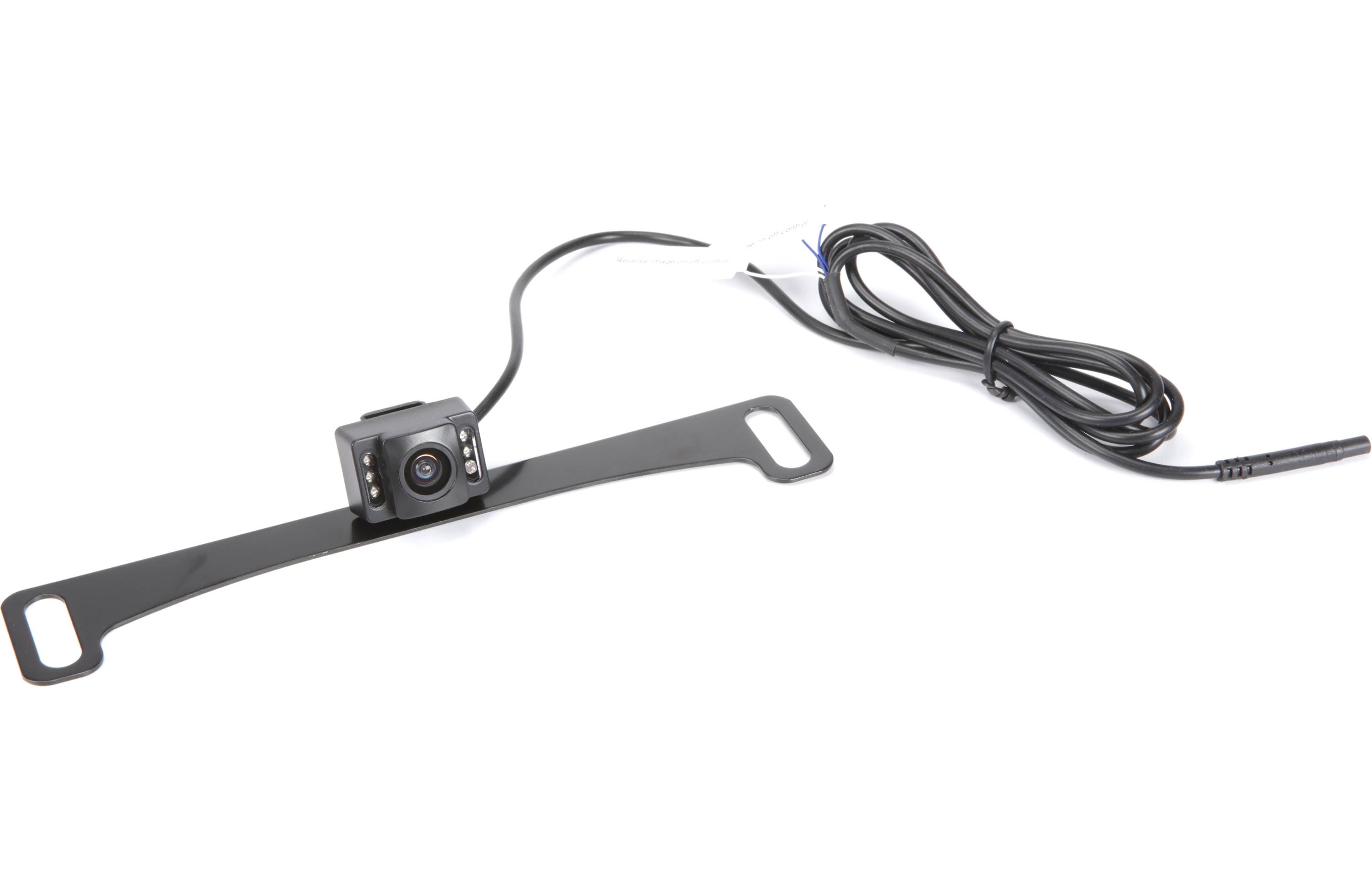 Boyo VTL17IRTJ Universal backup cam with infrared lighting and active parking lines — license-plate-mount